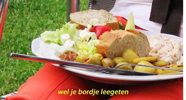 eet je bordje leeg