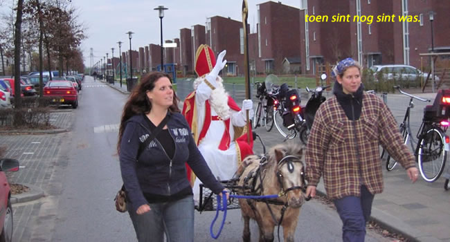 de sint met verzorgers